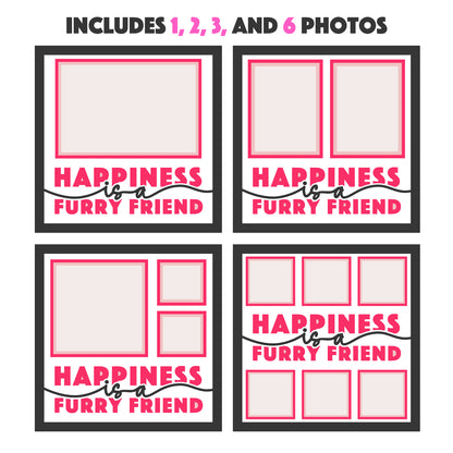 Happiness is a Furry Friend Layered SVG Pet Memorial Picture Frame Project