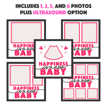 Happiness is a New Baby Layered SVG Picture Frame Project