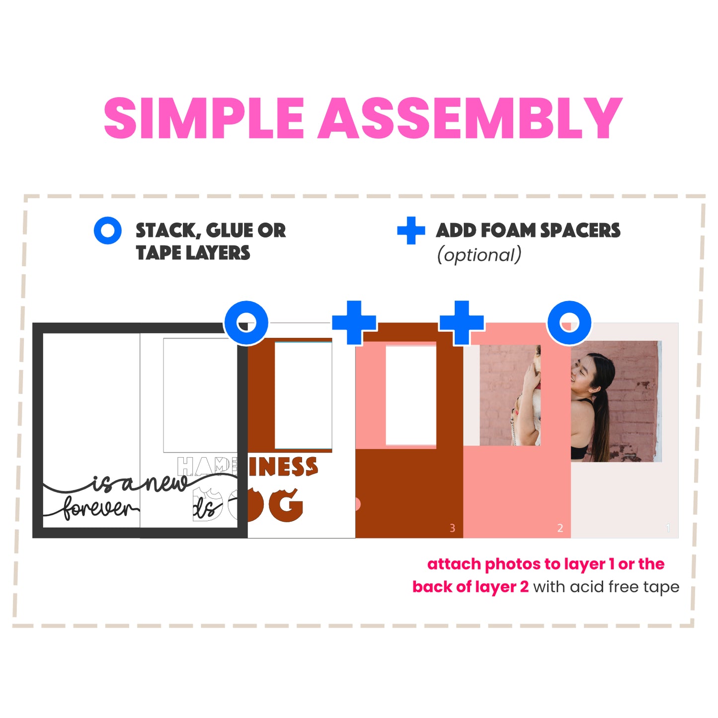 Happiness is a New Dog Layered SVG Picture Frame Project
