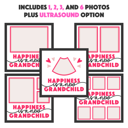 Happiness is a New Grandchild Layered SVG Picture Frame Project