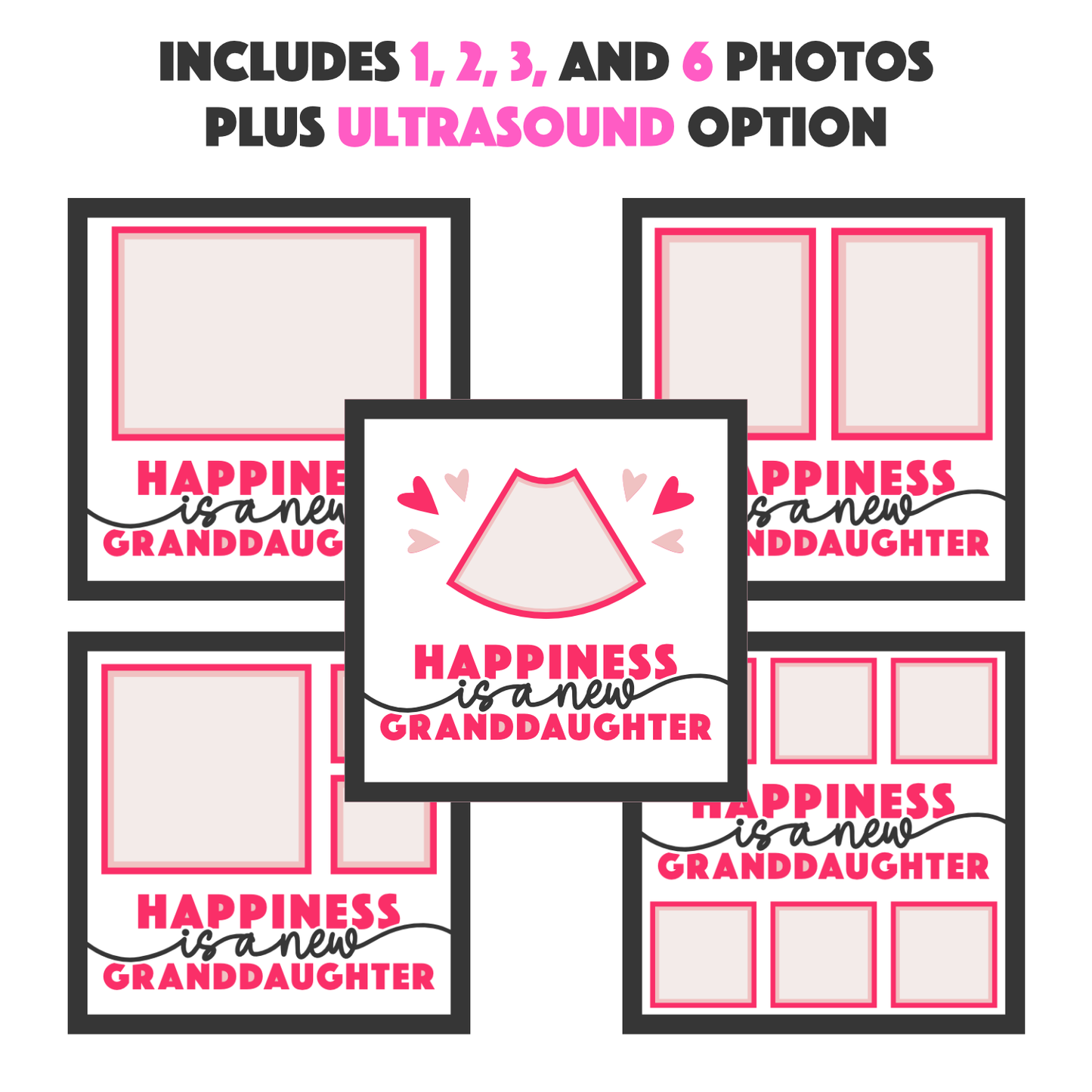 Happiness is a New Granddaughter Layered SVG Picture Frame Project