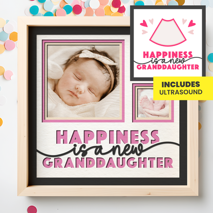 Happiness is a New Granddaughter Layered SVG Picture Frame Project
