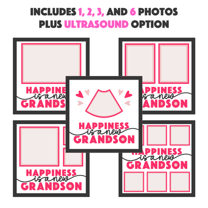 Happiness is a New Grandson Layered SVG Picture Frame Project
