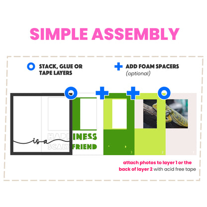Happiness is a Scaly Friend Layered SVG Pet Memorial Picture Frame Project