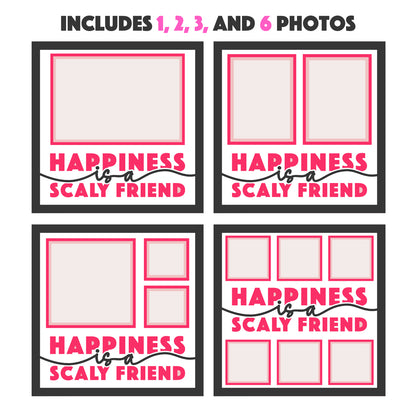 Happiness is a Scaly Friend Layered SVG Pet Memorial Picture Frame Project
