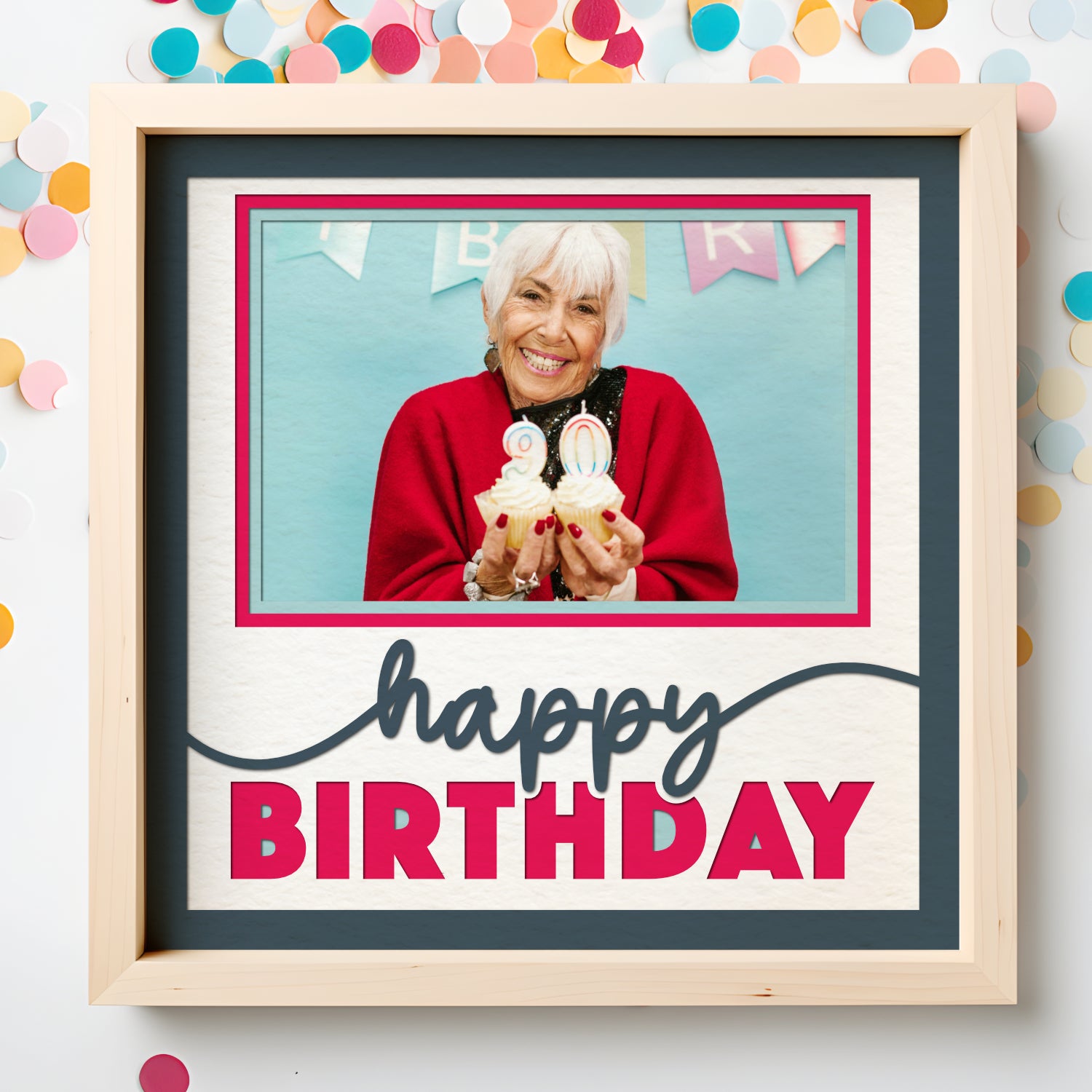 Happy Birthday Layered Shadow Box Picture Frame Project