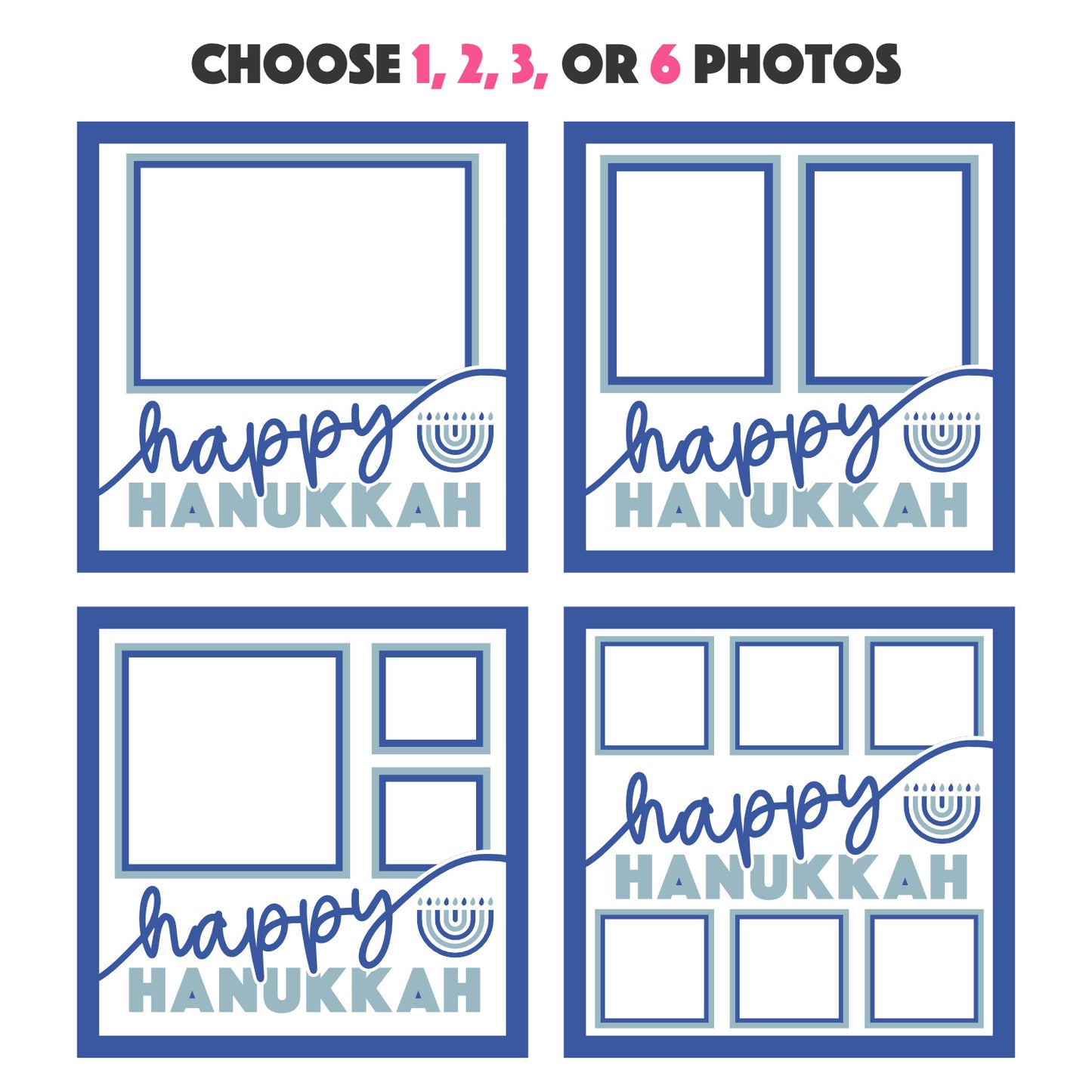 Happy Hanukkah Picture Frame Layered Shadow Box Project