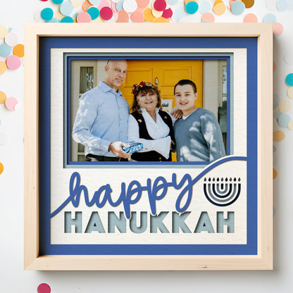 Happy Hanukkah Picture Frame Layered Shadow Box Project