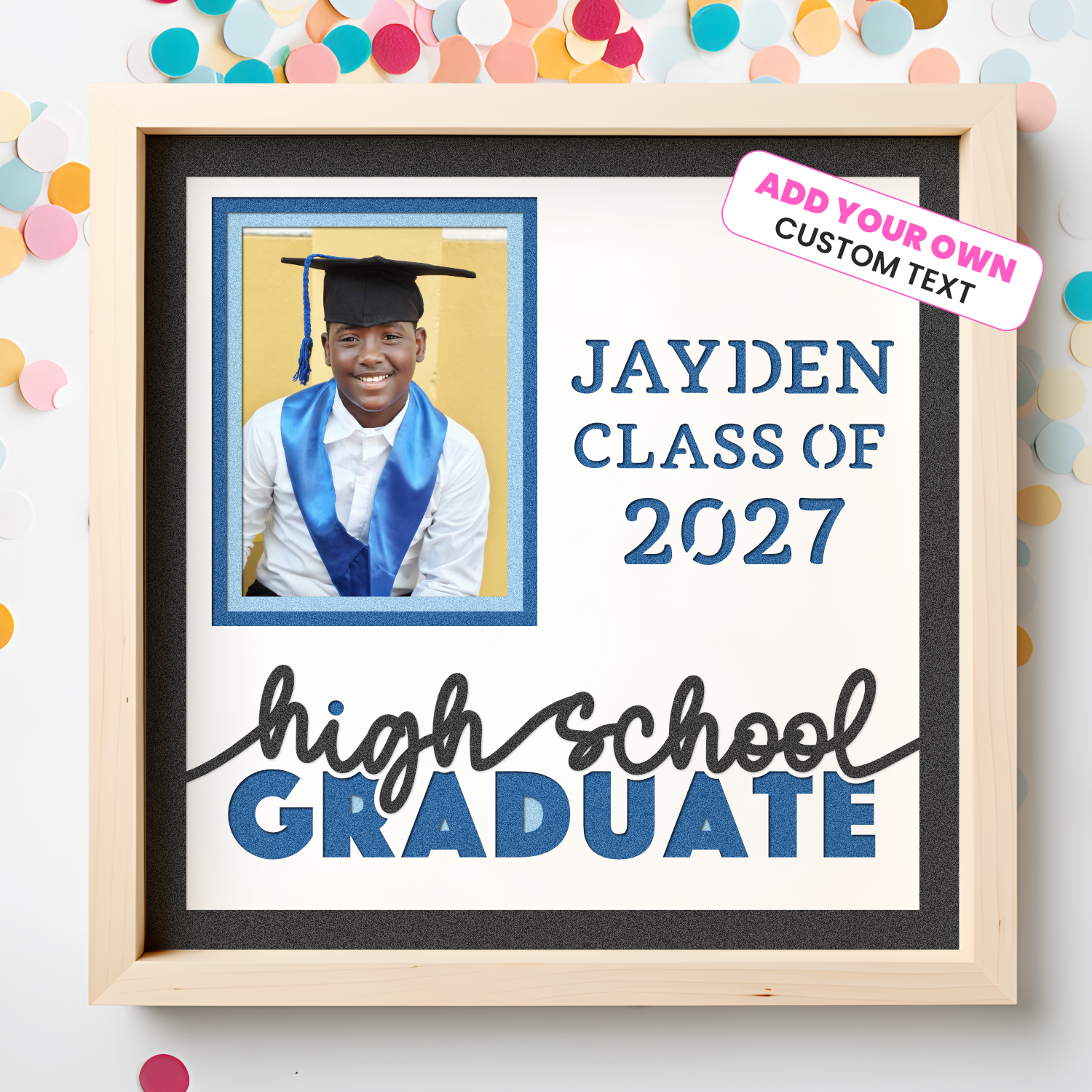 High School Graduate Picture Frame Layered Shadow Box Project