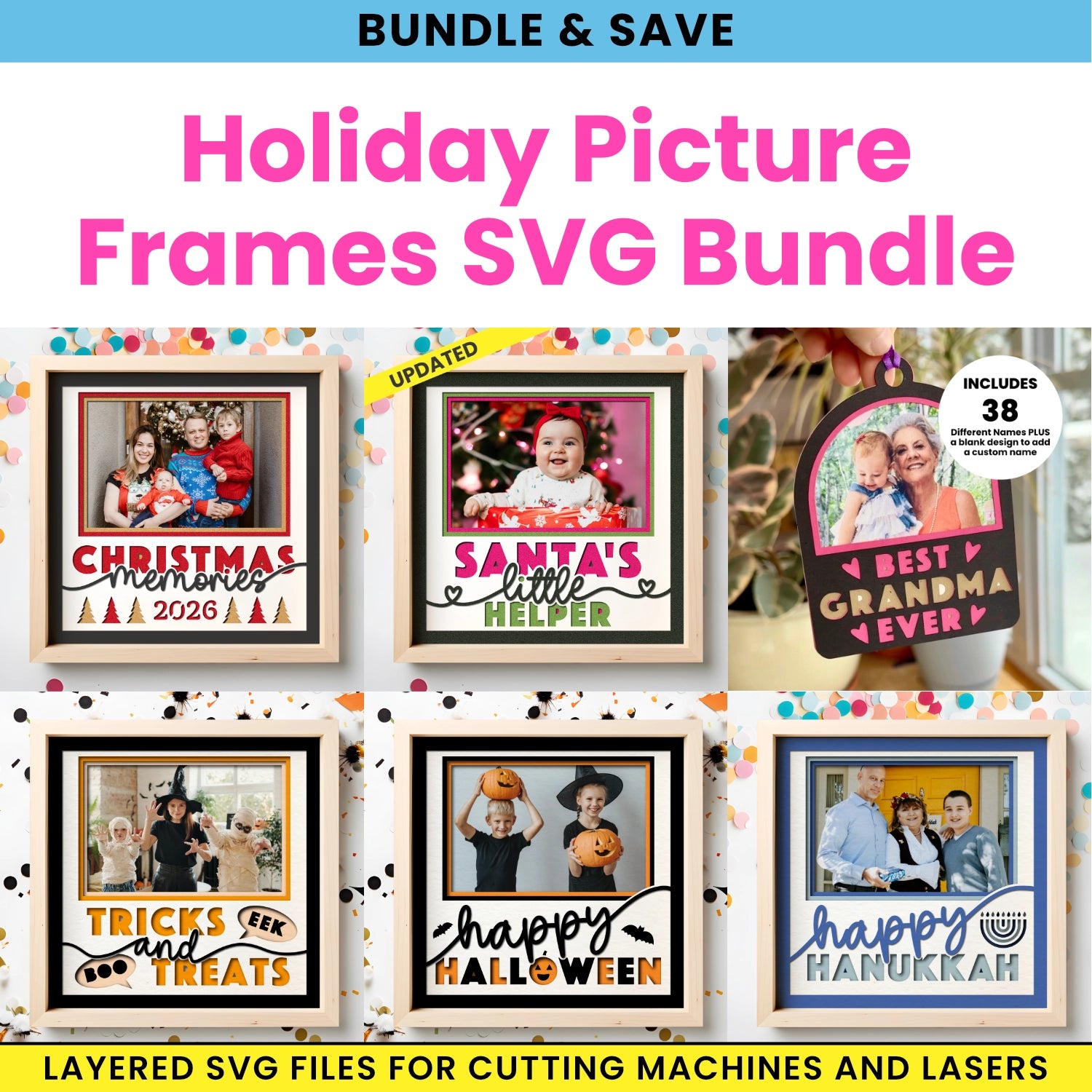 Holiday Picture Frames Bundle