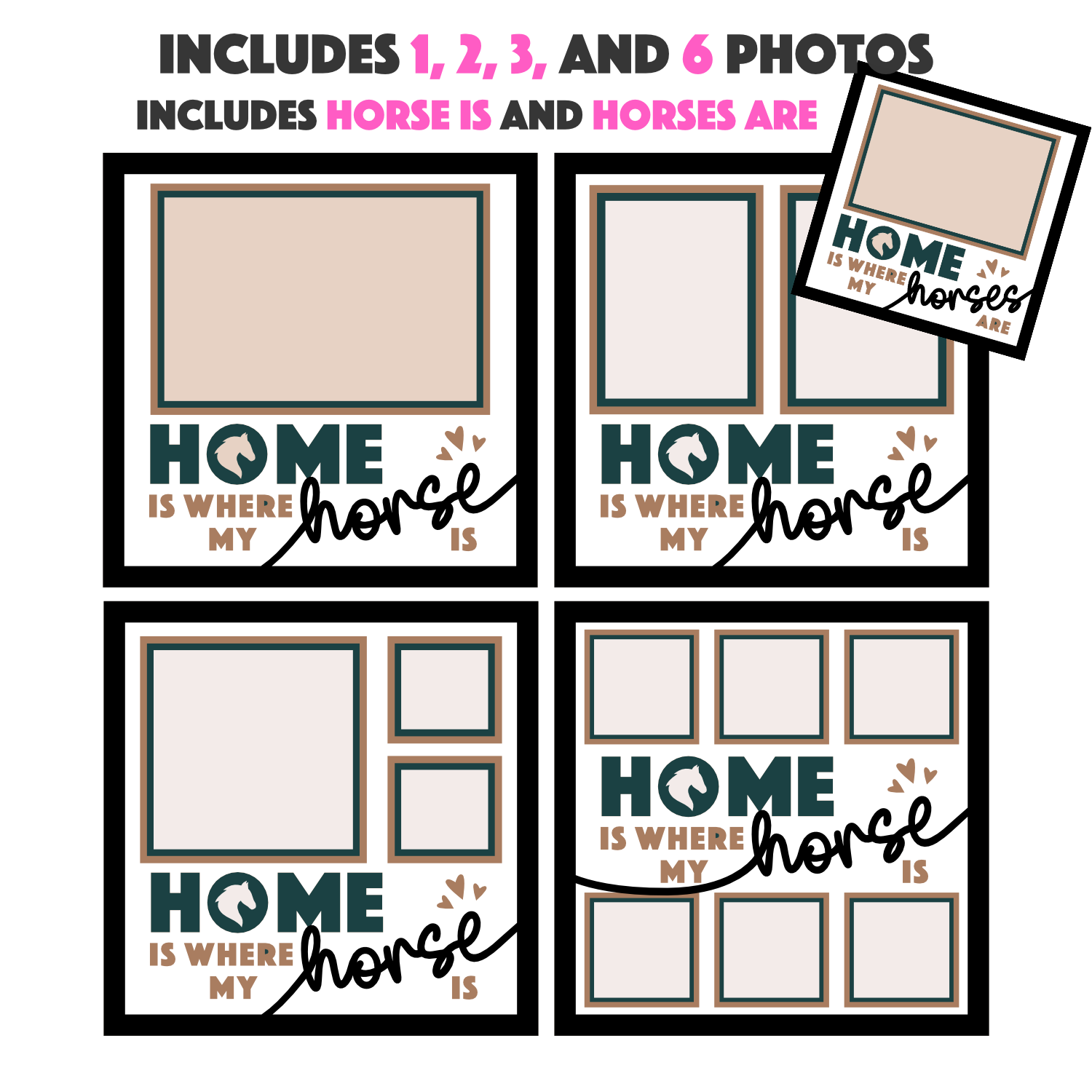 Home is Where my Horse is Picture Frame Layered Shadow Box Project