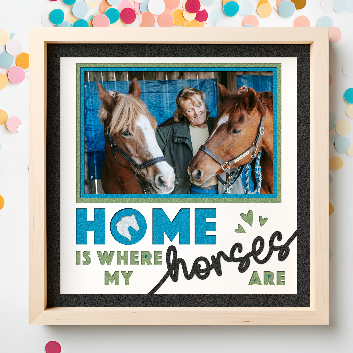 Home is Where my Horse is Picture Frame Layered Shadow Box Project