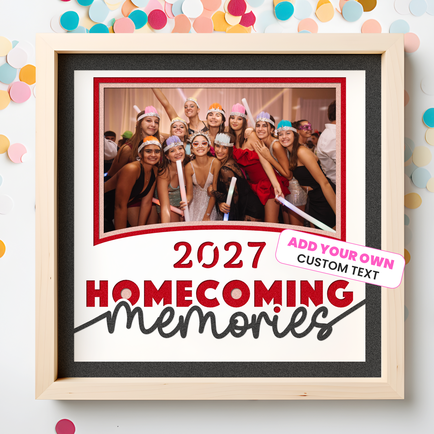 Homecoming Memories Customizable Picture Frame Layered Shadow Box Project