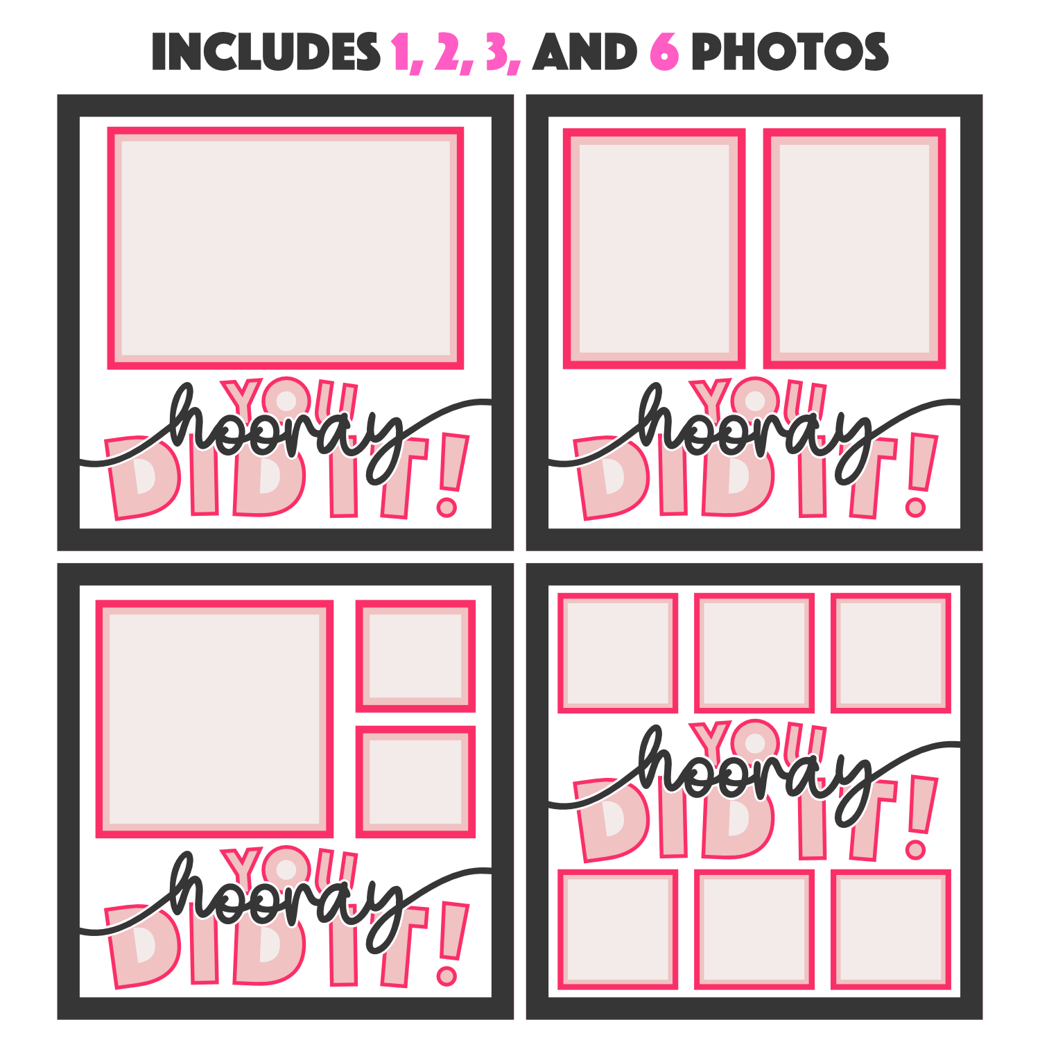 Hooray You Did It Picture Frame Layered Shadow Box Project