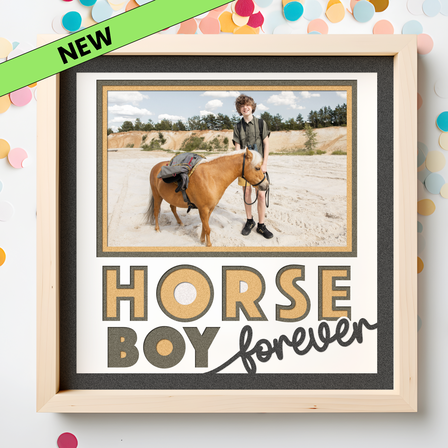 Horse Boy Forever Picture Frame Layered Shadow Box Project