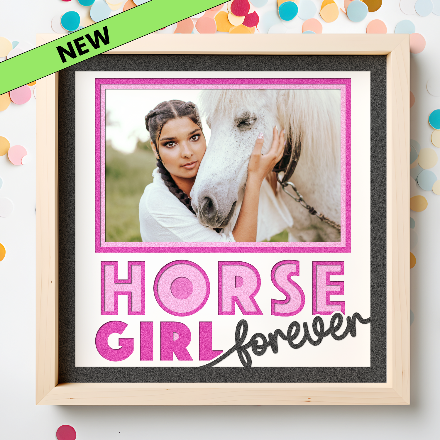 Horse Girl Forever Picture Frame Layered Shadow Box Project
