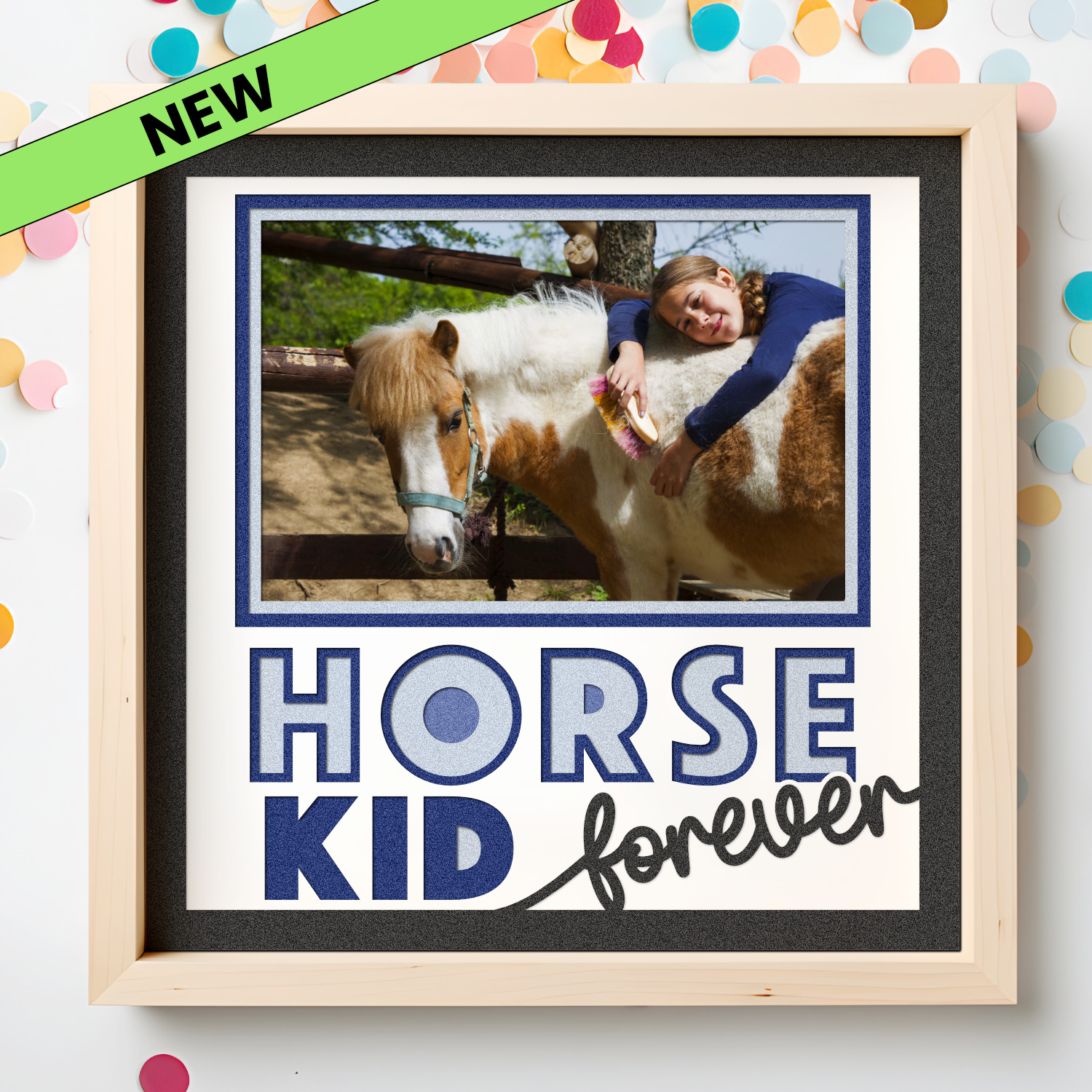 Horse Kid Forever Picture Frame Layered Shadow Box Project