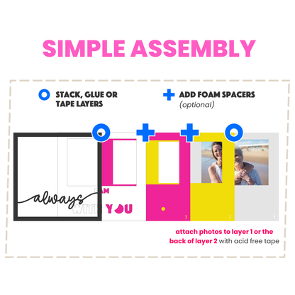 I am Always With You Memorial Picture Frame Layered Shadow Box Project