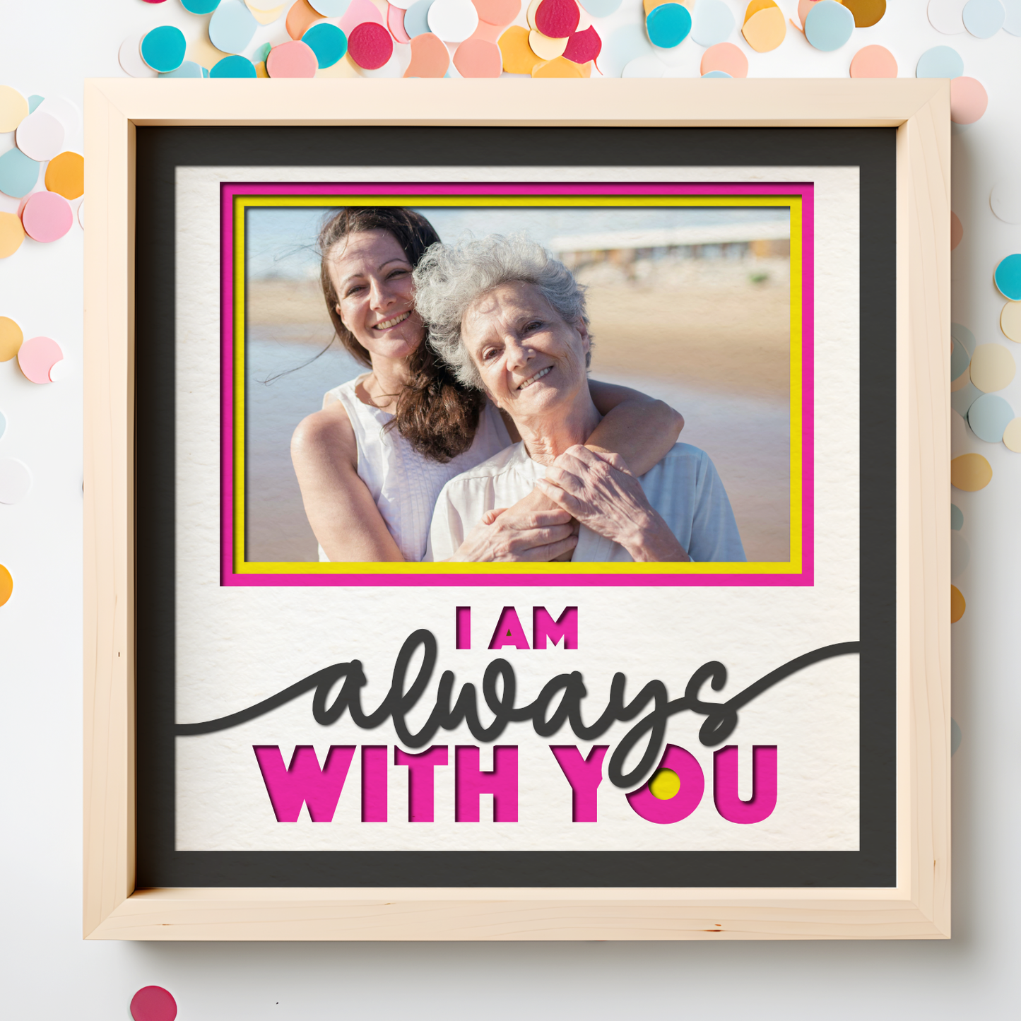 I am Always With You Memorial Picture Frame Layered Shadow Box Project