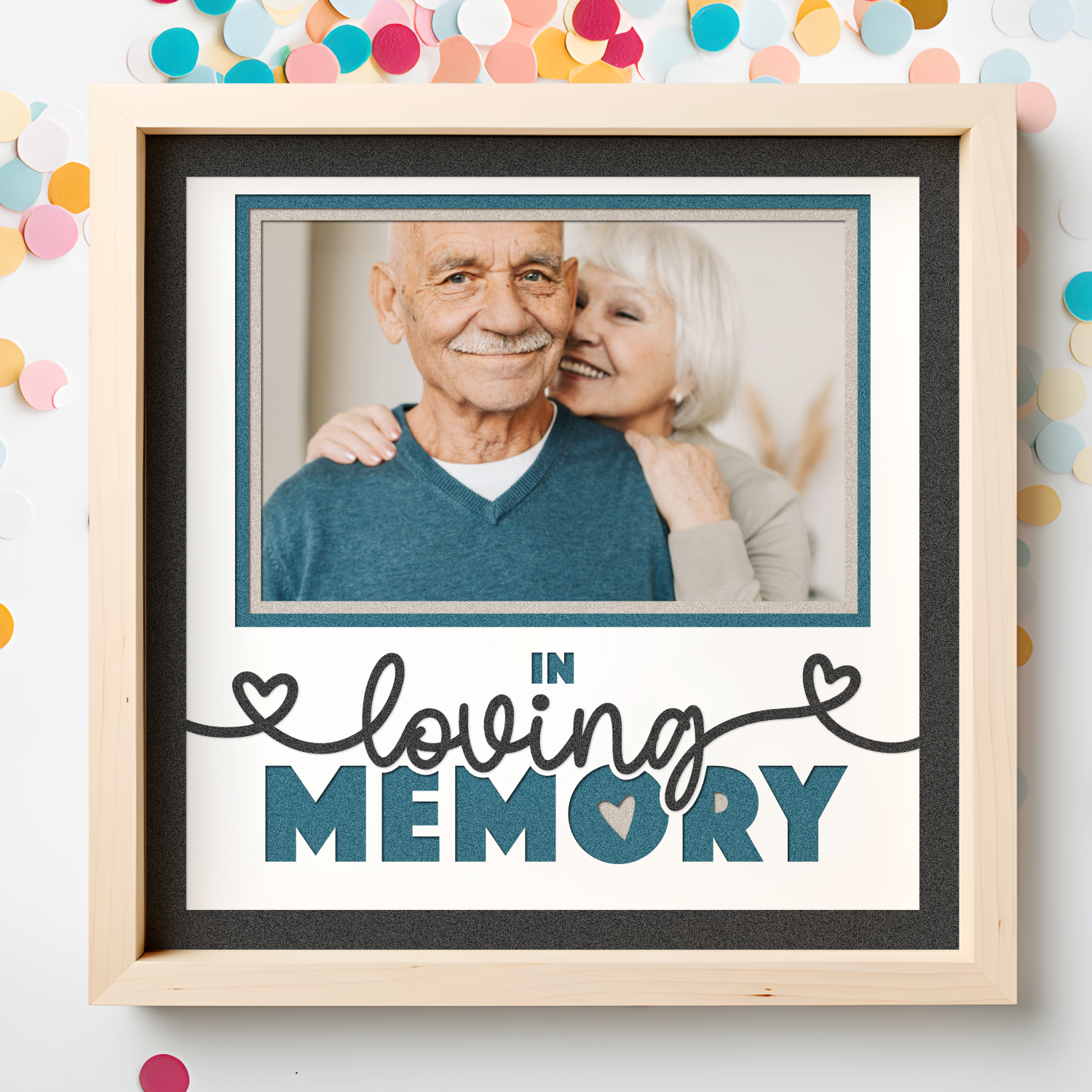 In Loving Memory Memorial Picture Frame Layered Shadow Box Project