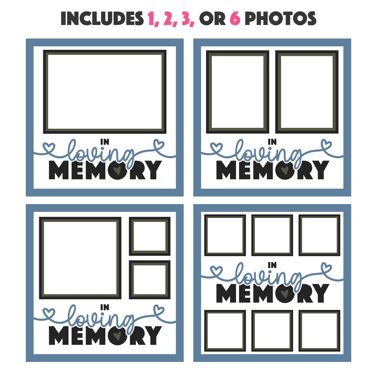 In Loving Memory Memorial Picture Frame Layered Shadow Box Project