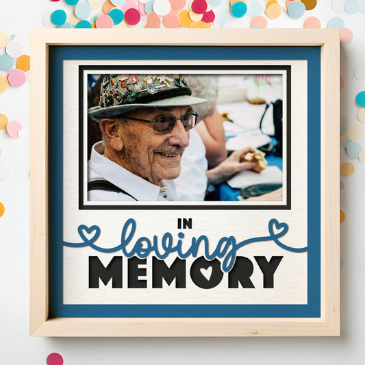 In Loving Memory Memorial Picture Frame Layered Shadow Box Project