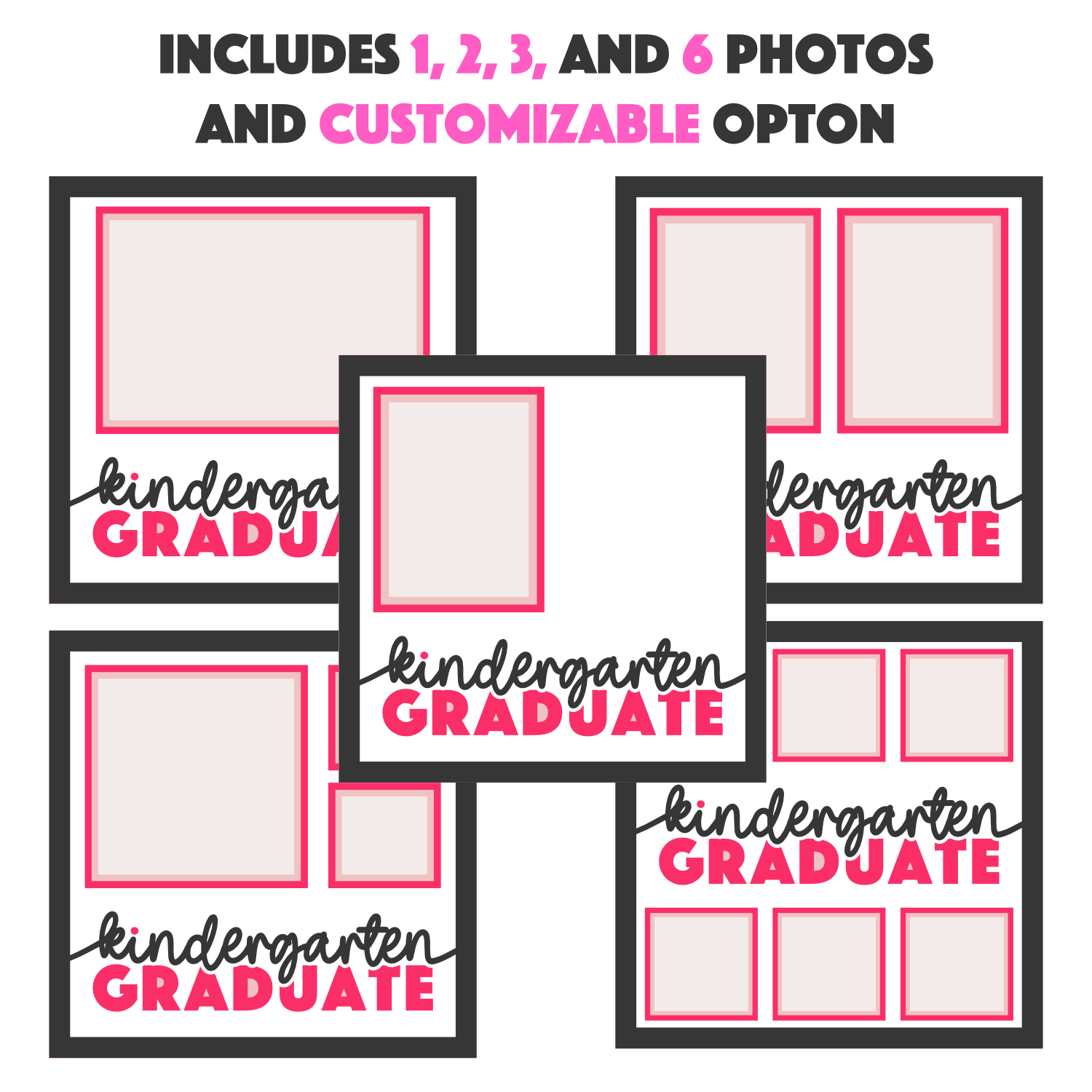 Kindergarten Graduate Picture Frame Layered Shadow Box Project