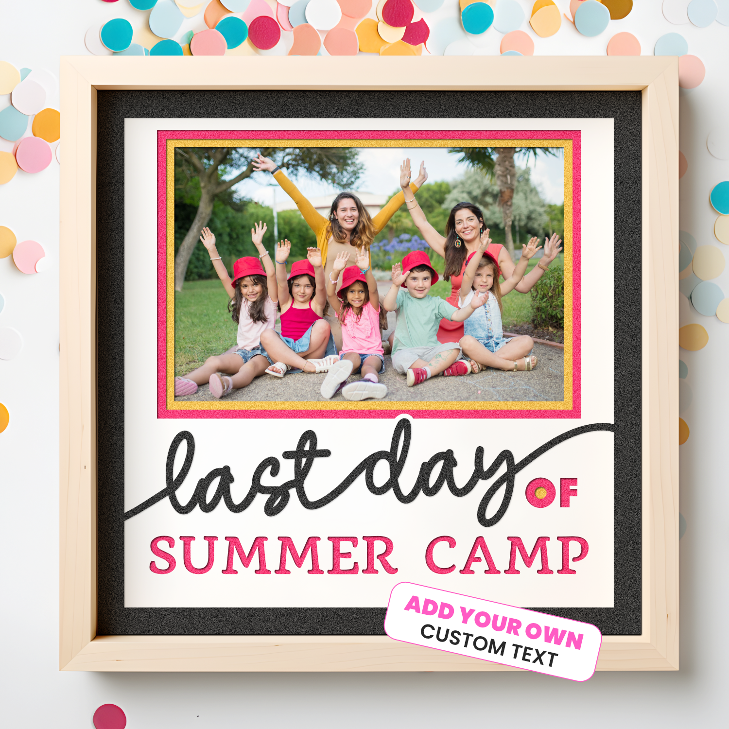 Last Day of Customizable Picture Frame Layered Shadow Box Project