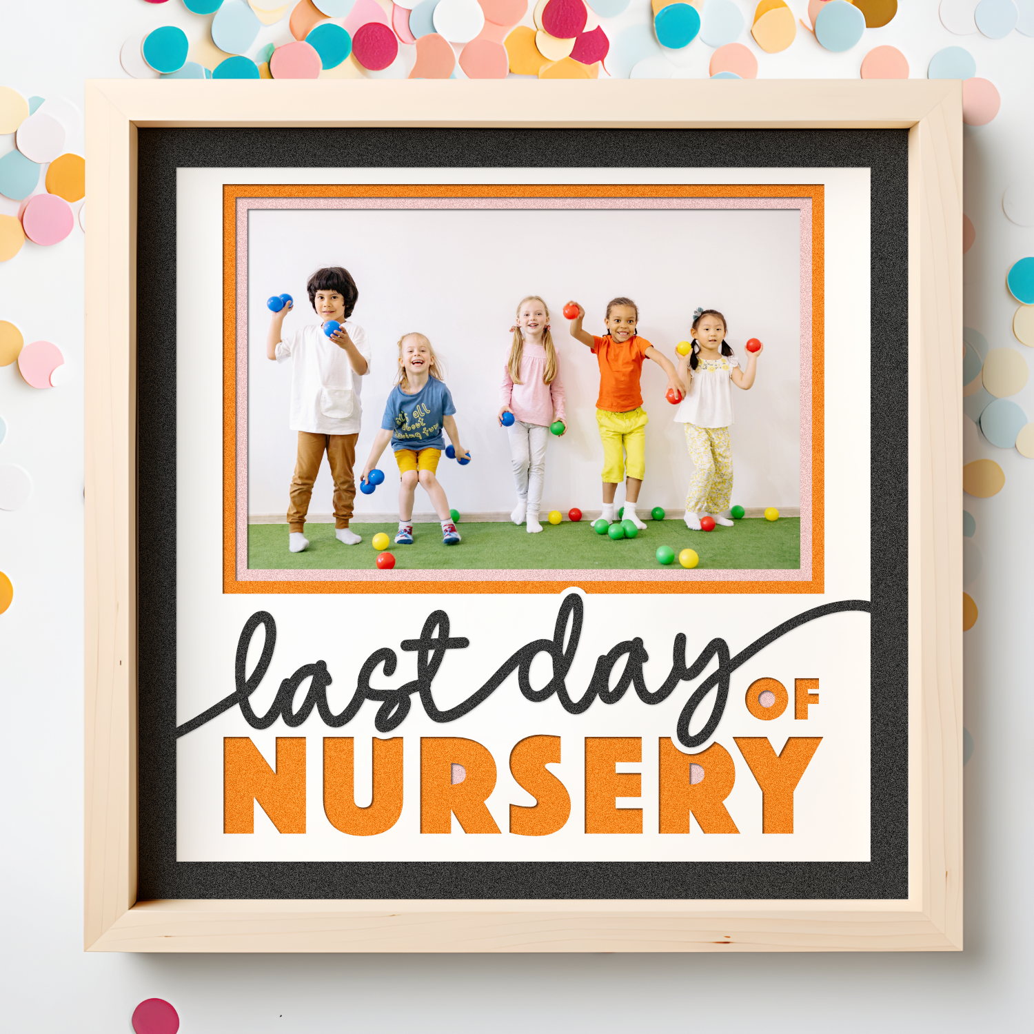 Last Day of Nursery Picture Frame Layered Shadow Box Project