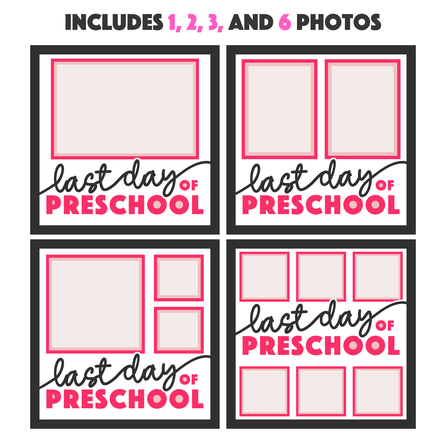 Last Day of Preschool Picture Frame Layered Shadow Box Project