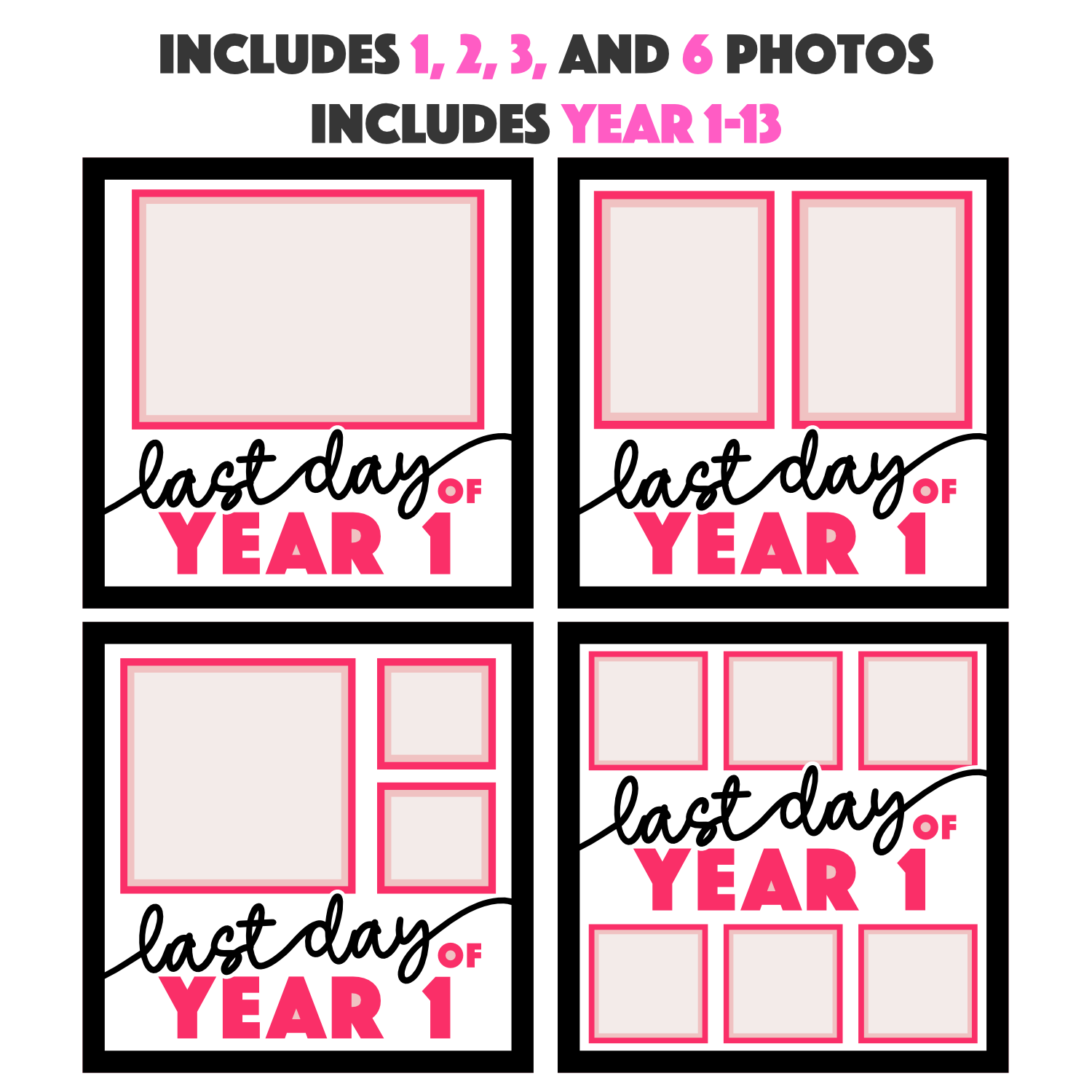 Last Day of Year x Picture Frame Layered Shadow Box Project