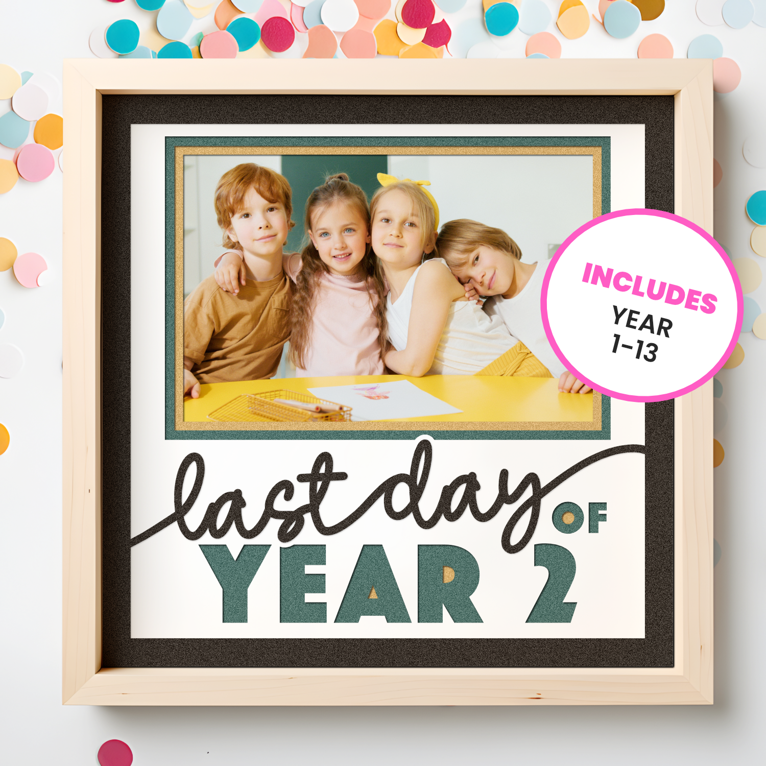 Last Day of Year x Picture Frame Layered Shadow Box Project