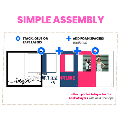 Let the Adventure Begin Wedding Layered Shadow Box Project