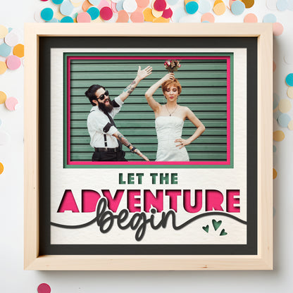 Let the Adventure Begin Wedding Layered Shadow Box Project