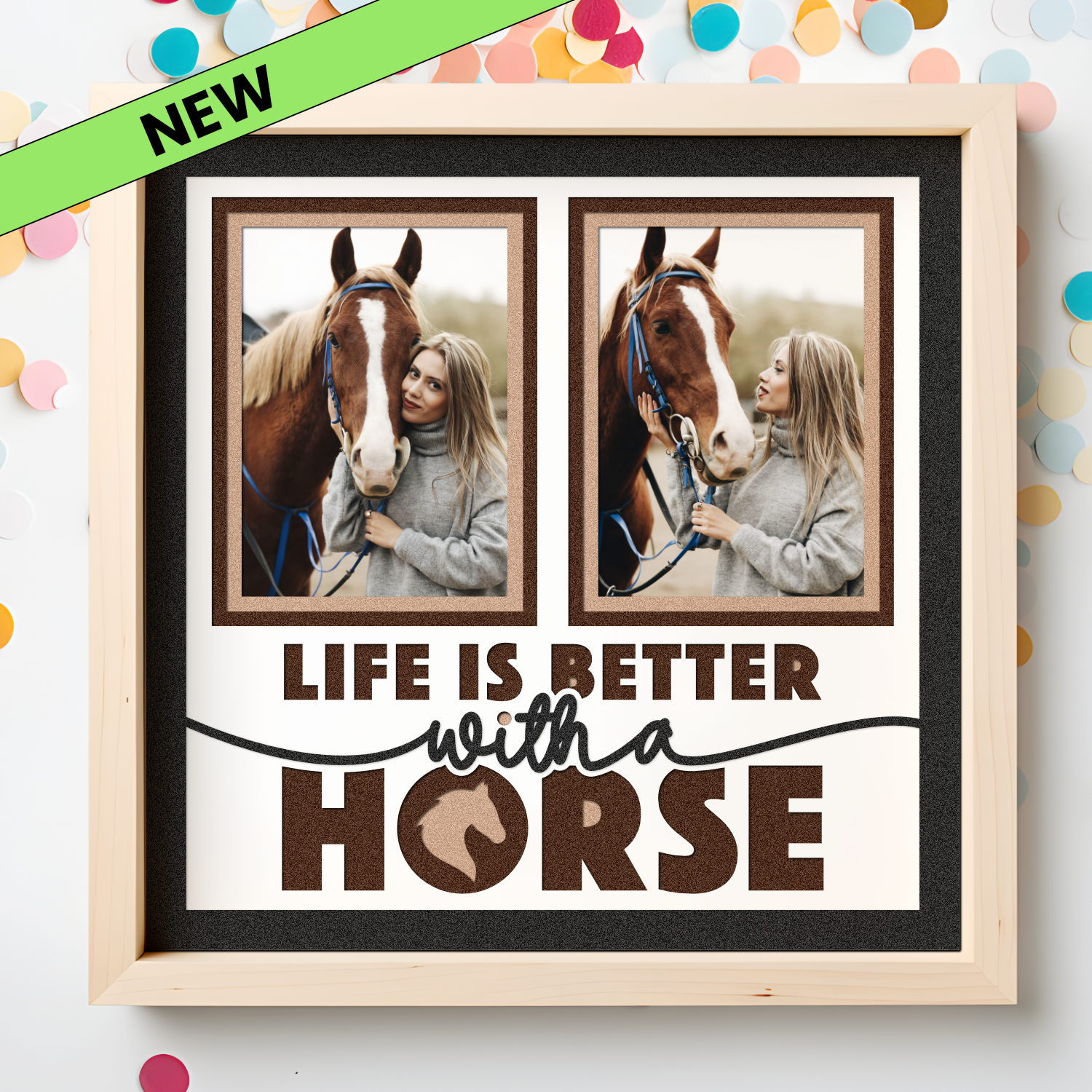 Life is Better with a Horse Picture Frame Layered Shadow Box Project