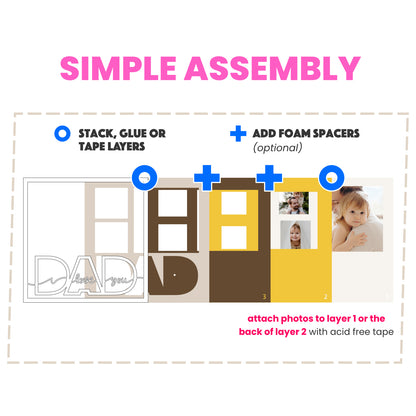 Love You Dad Picture Frame Shadow Box Project