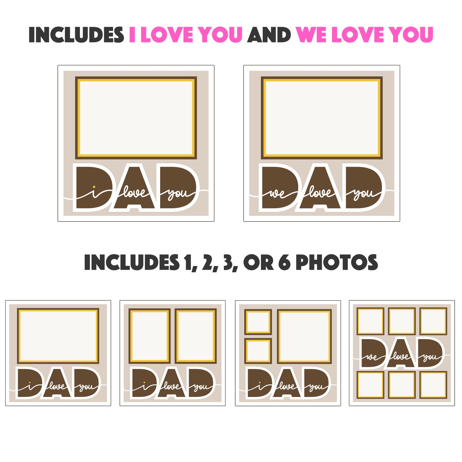 Love You Dad Picture Frame Shadow Box Project