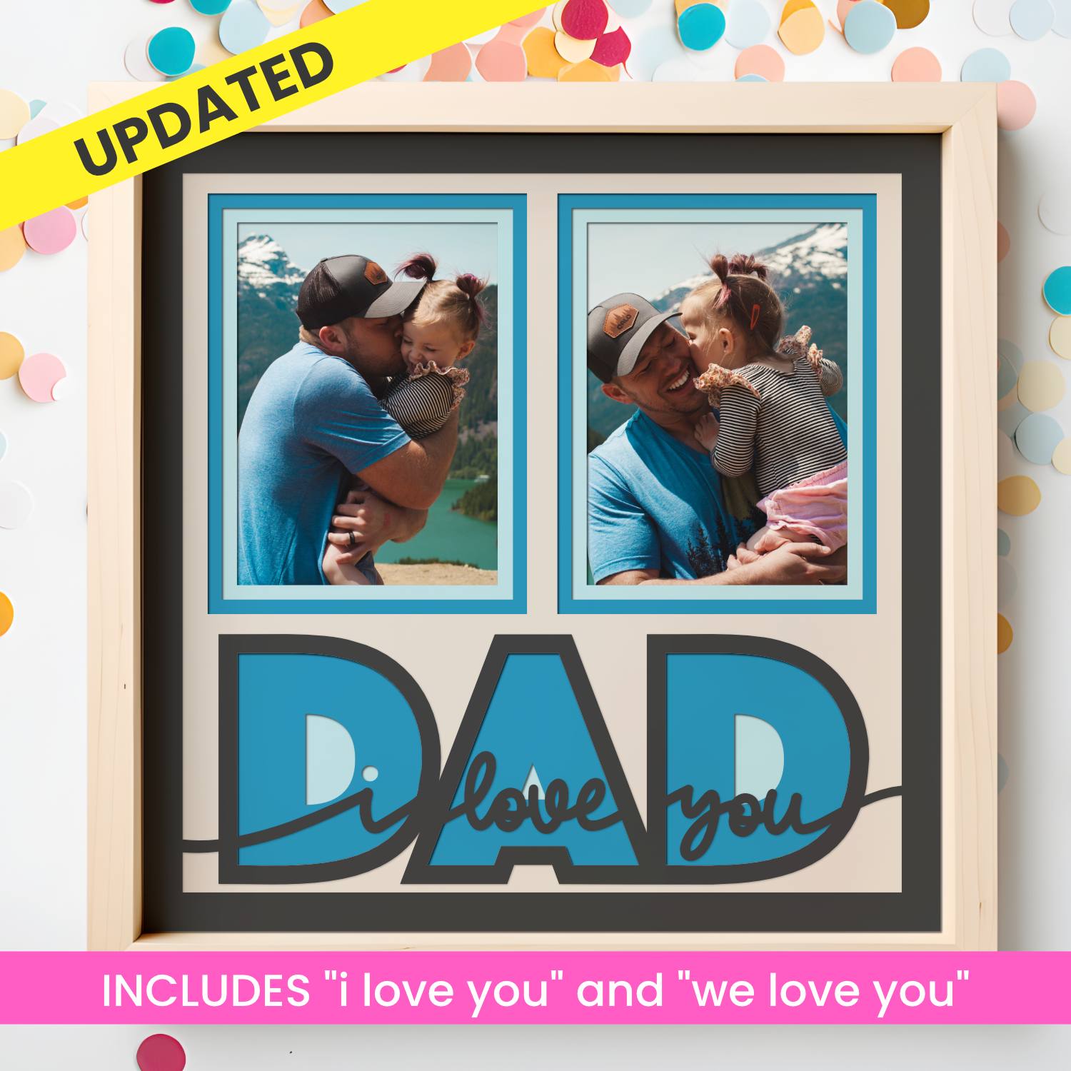 Love You Dad Picture Frame Shadow Box Project