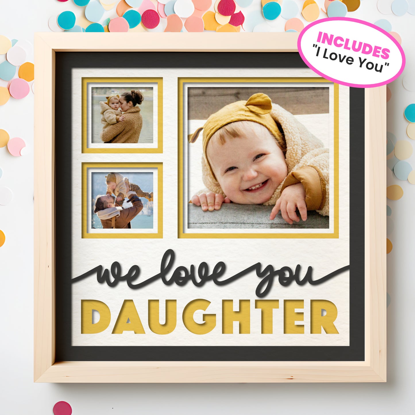 Love You Daughter(s) Layered SVG Picture Frame Project