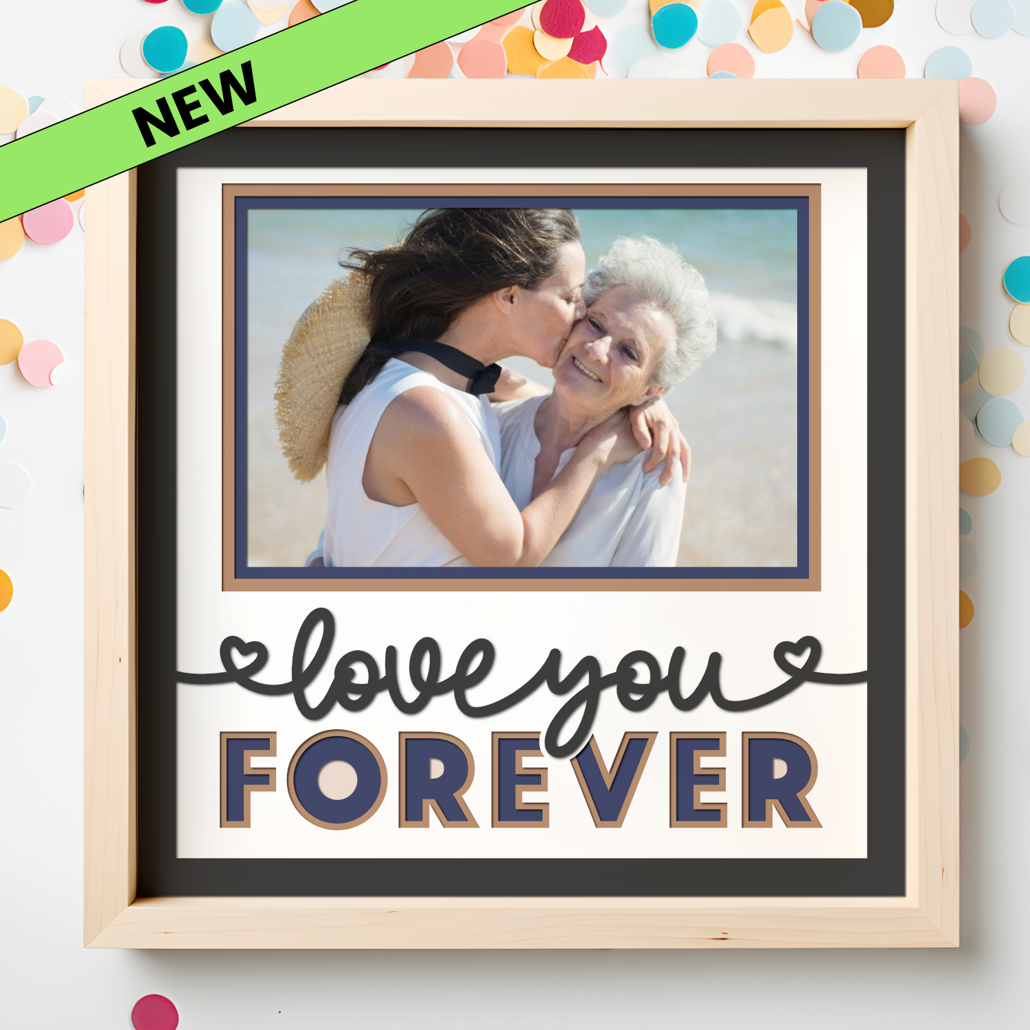 Love You Forever Picture Frame SVG Shadow Box Project File