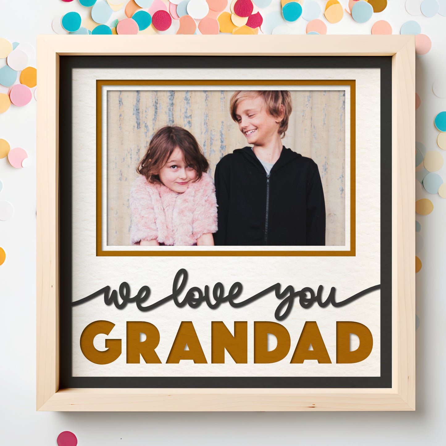 Love You Grandpa Picture Frame Shadow Box Project (includes Grandad)