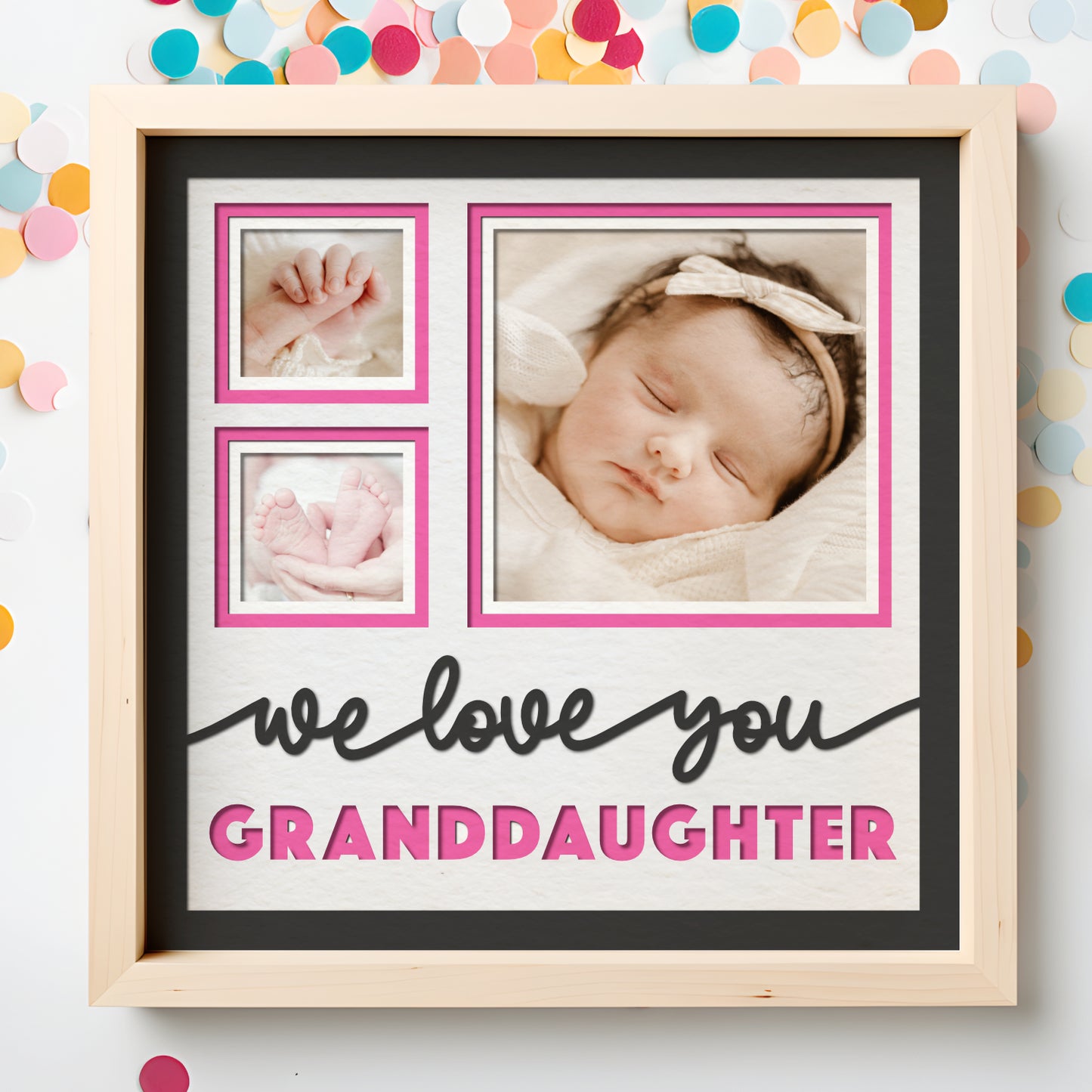 Love You Granddaughter(s) Layered SVG Picture Frame Project