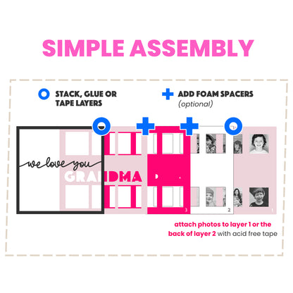 Love You Grandma Picture Frame Shadow Box Project