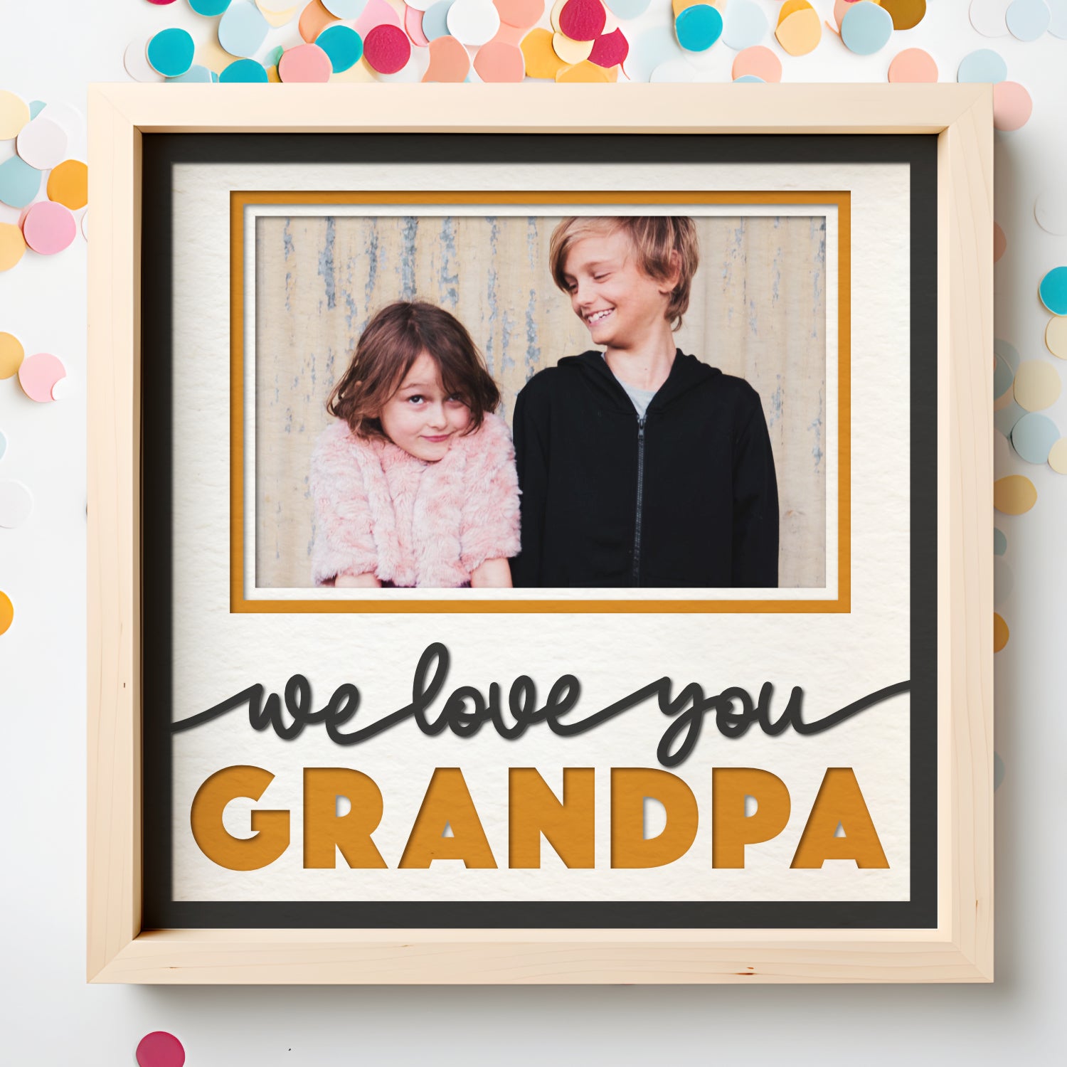 Love You Grandpa Picture Frame Shadow Box Project