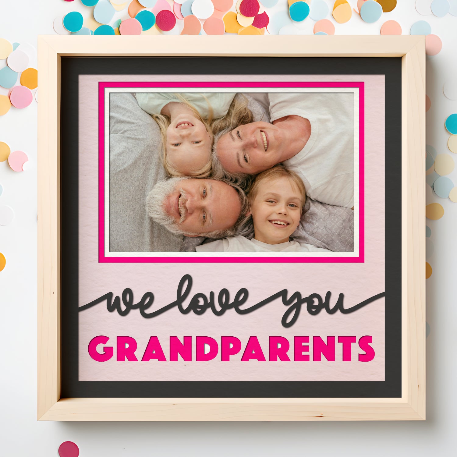 Love You Grandparents Layered SVG Picture Frame Project