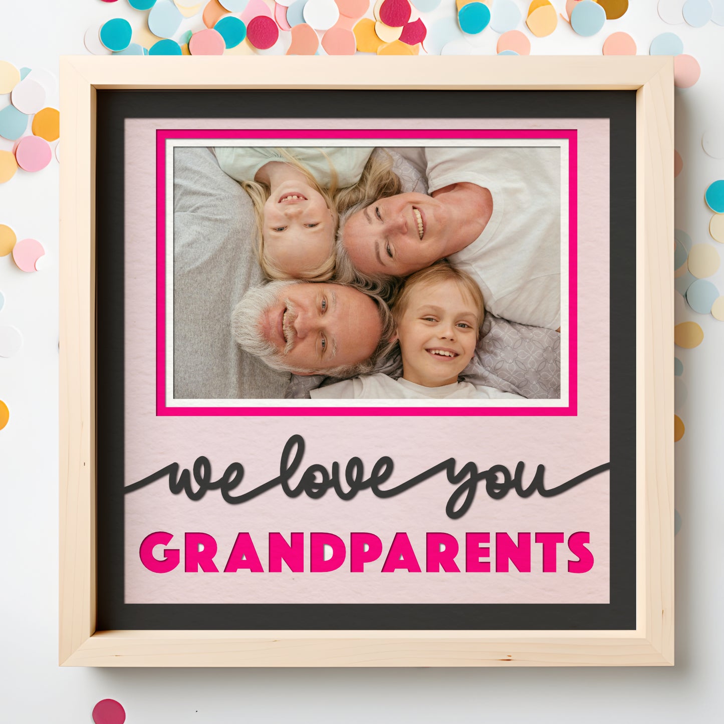 Love You Grandparents Layered SVG Picture Frame Project
