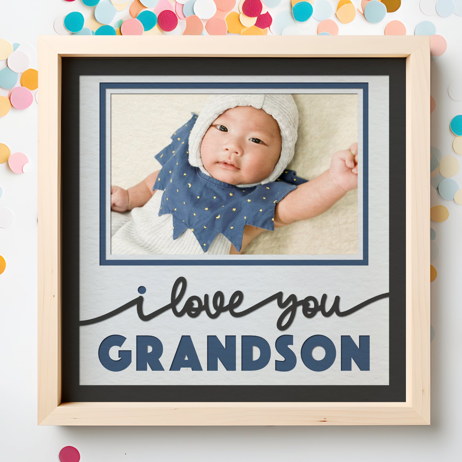 Love You Grandson(s) Layered SVG Picture Frame Project