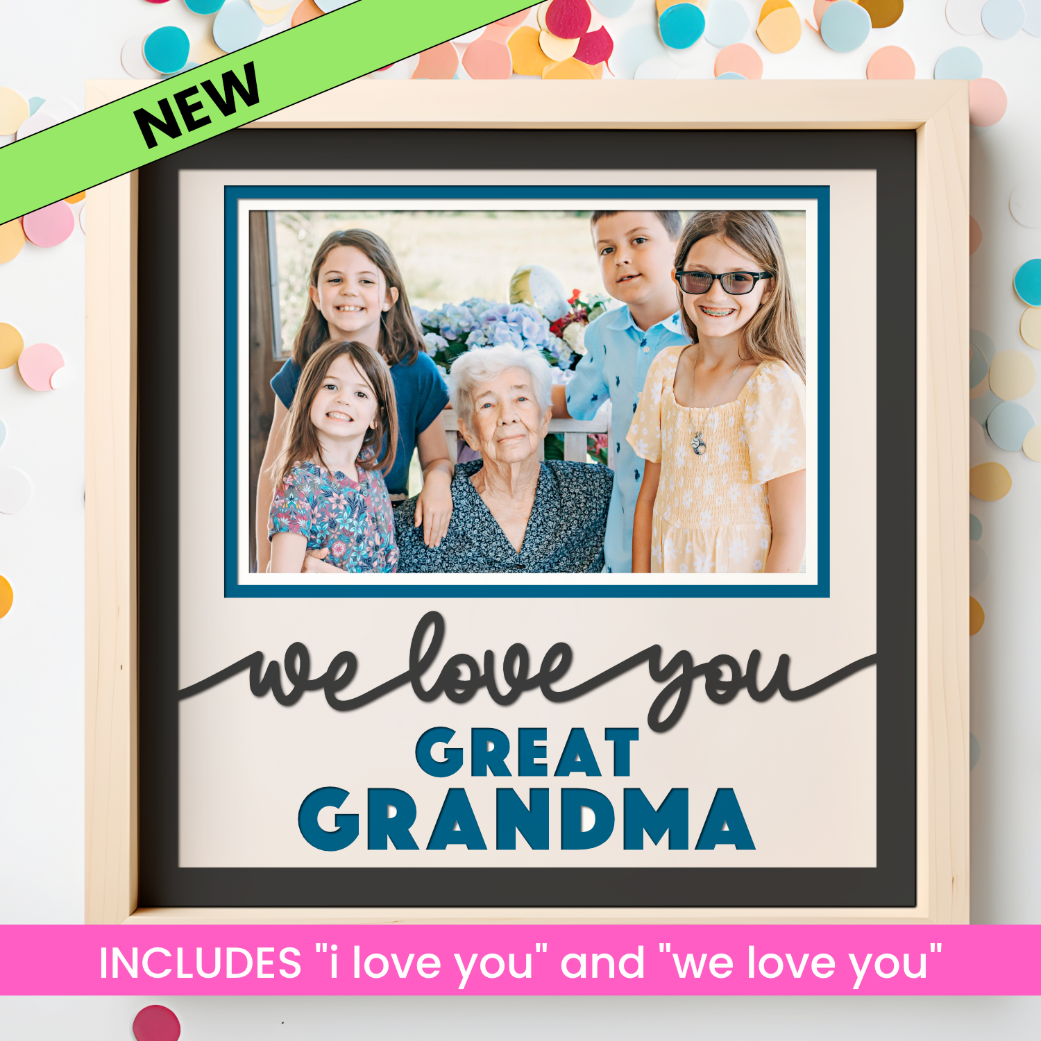 Love You Great Grandma Picture Frame SVG Shadow Box Project File