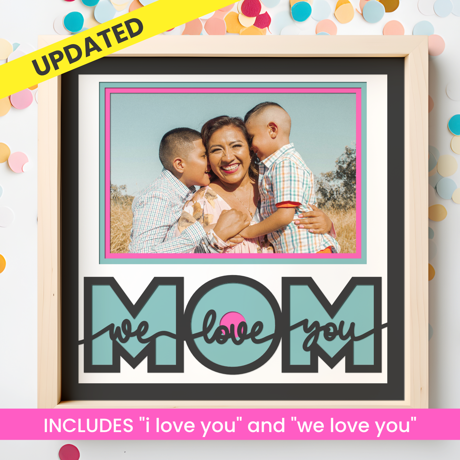 Love You Mom Picture Frame Shadow Box Project