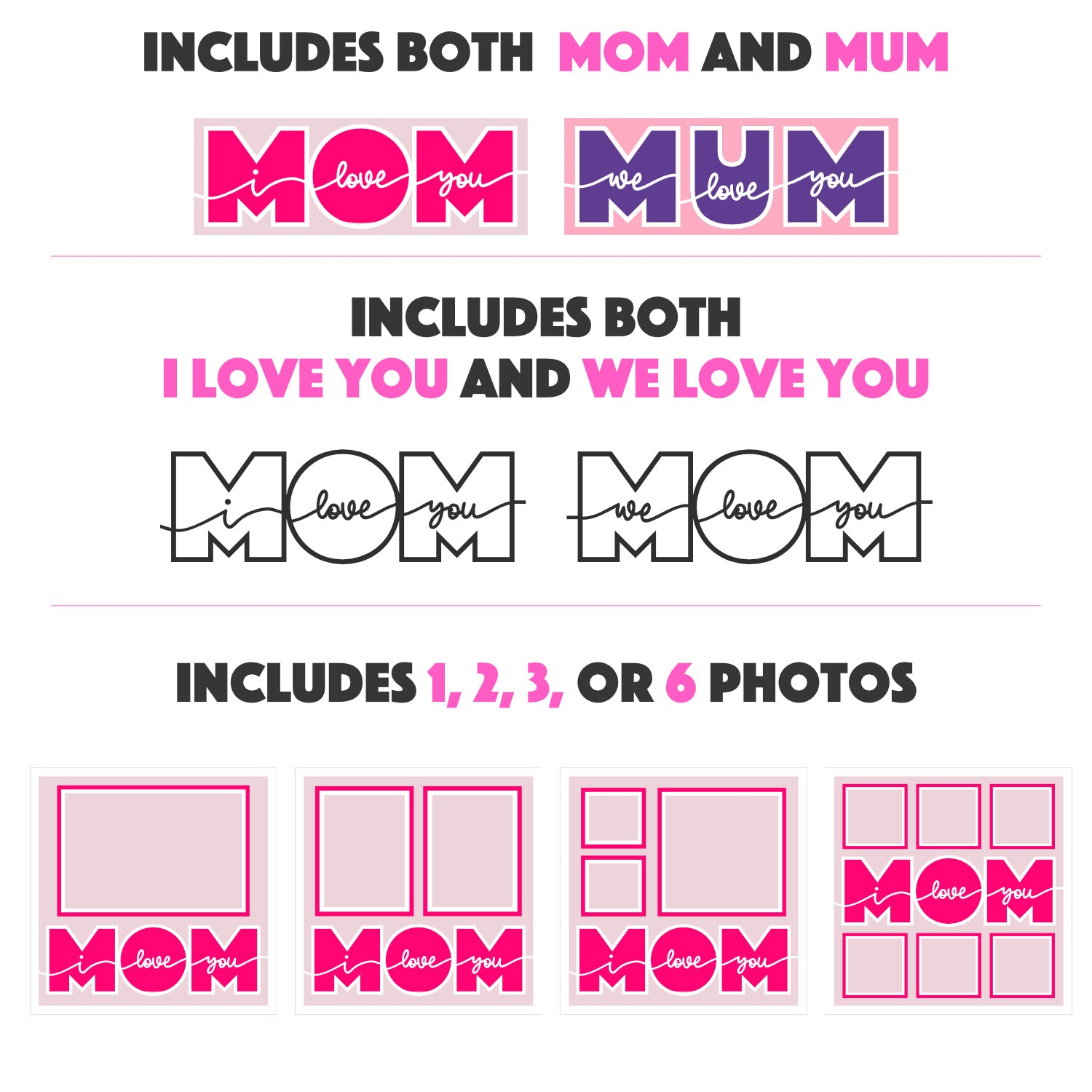 Love You Mom Picture Frame Shadow Box Project (includes Mum)